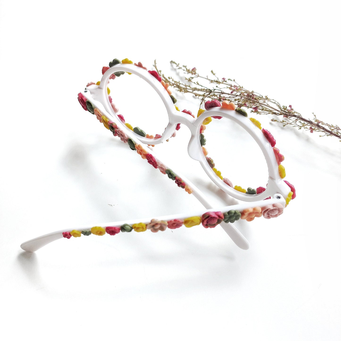 Personalized Wedding Sunglasses (frame only) with custom flowers