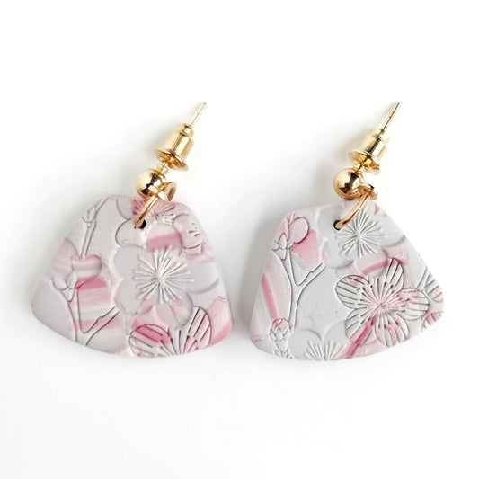 Blush Reverie - Soft greys and pink marbles