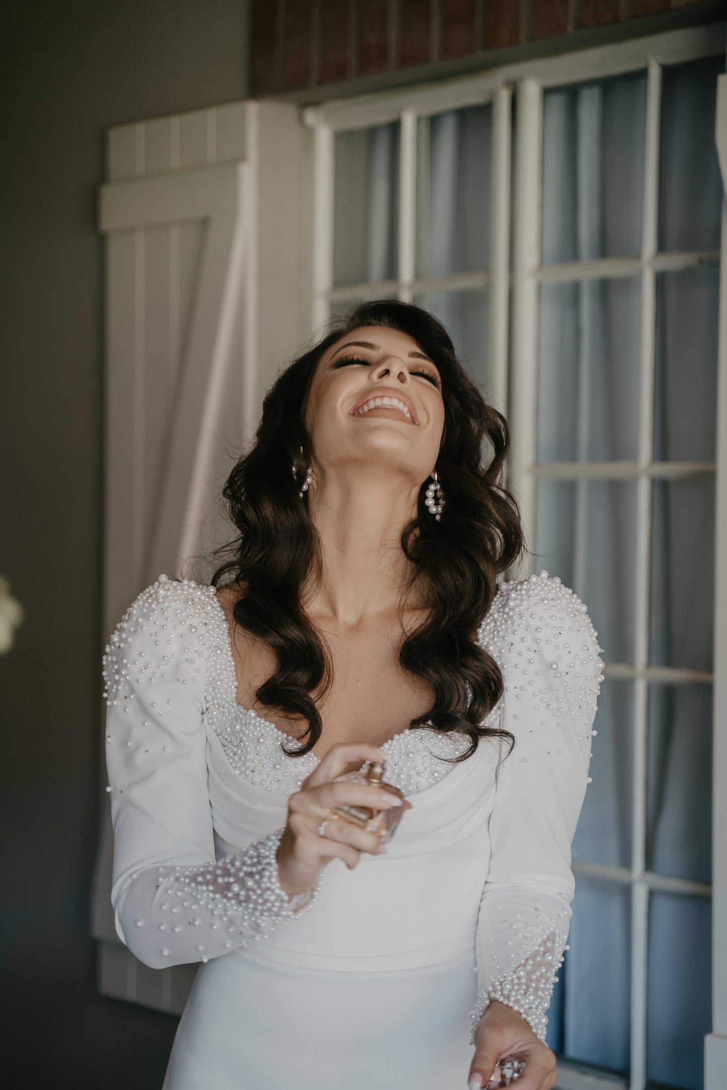 Bridal bloom - Classic Chandelier Fresh Water Pearls 18K gold plated teardrop post