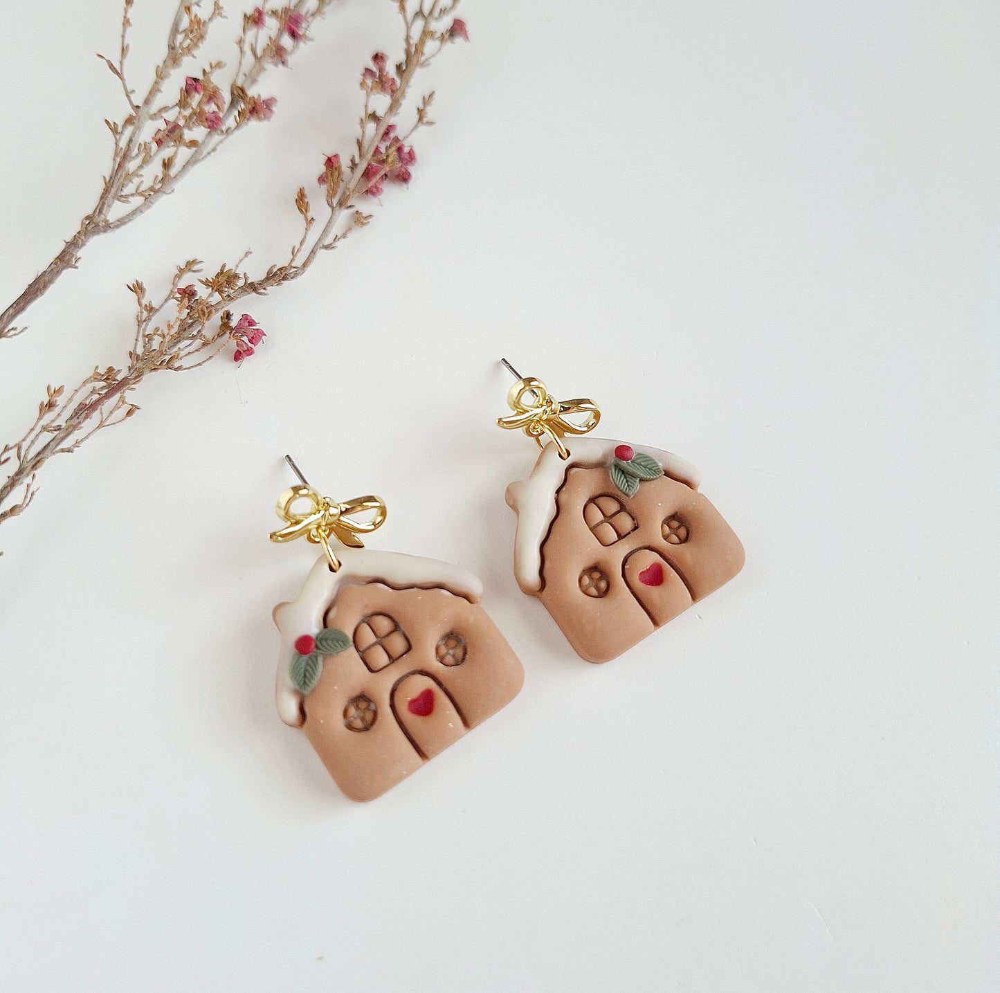 Christmas collection - Gingerbread House Earrings