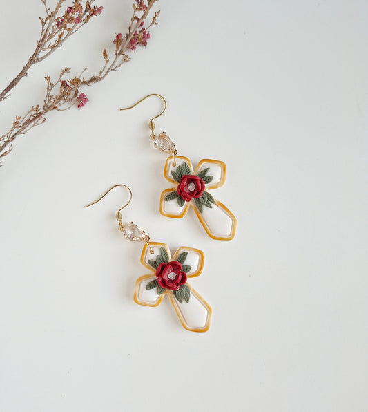 Christmas collection - Christmas Cross Earrings