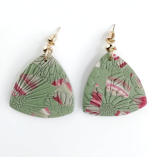 Blush Reverie - Sage Green and maroon marbles