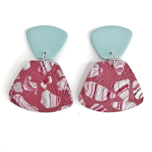 Blush Reverie - Maroon with soft blue hues