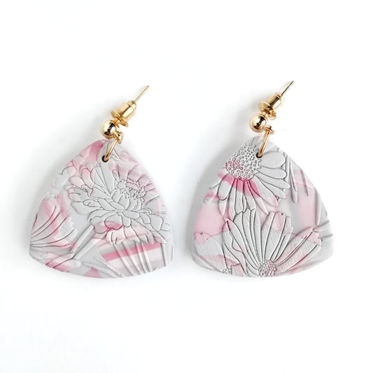 Blush Reverie - Soft greys and pink marbles