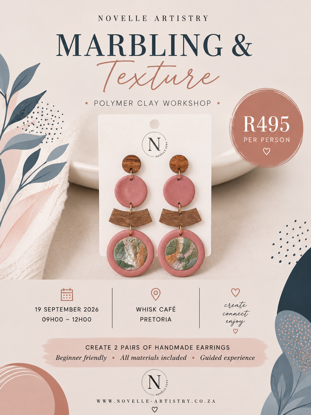 19 Sep 2026 - Whisk Café - Polymer Clay Beginners Workshops