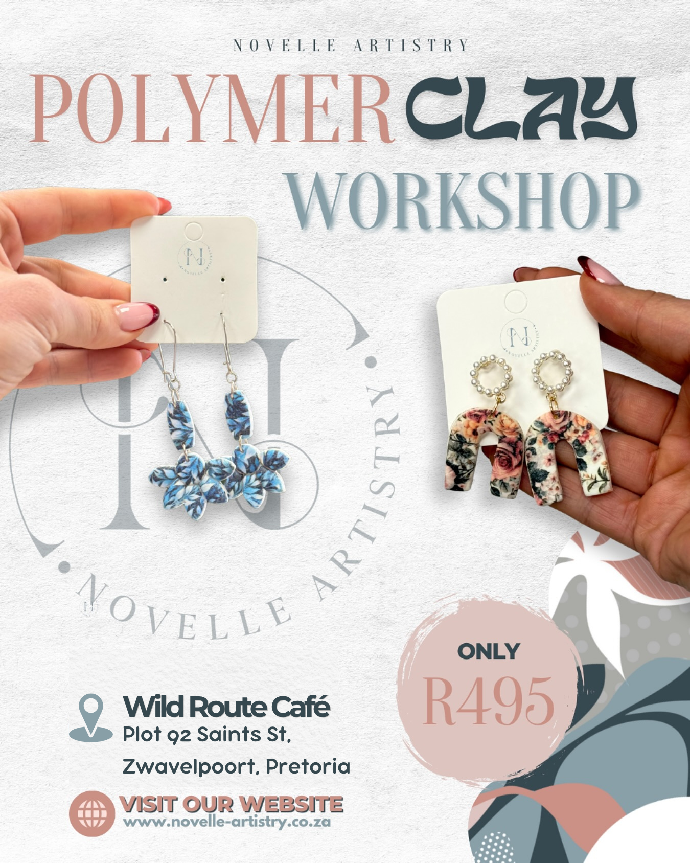 15, 29 Aug 2026 - Wild Route Café - Pretoria - Polymer Clay Beginners Workshops