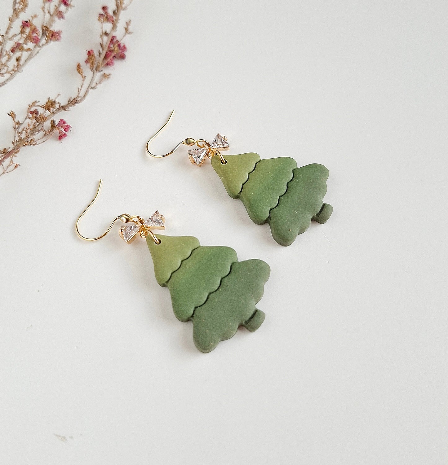 Christmas collection - Ombre Christmas Tree Earrings