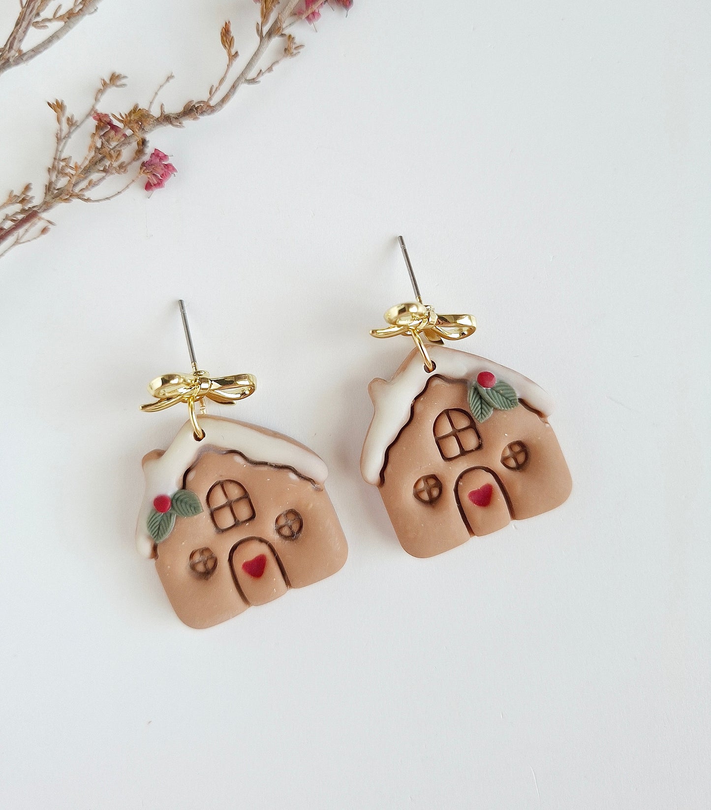Christmas collection - Gingerbread House Earrings
