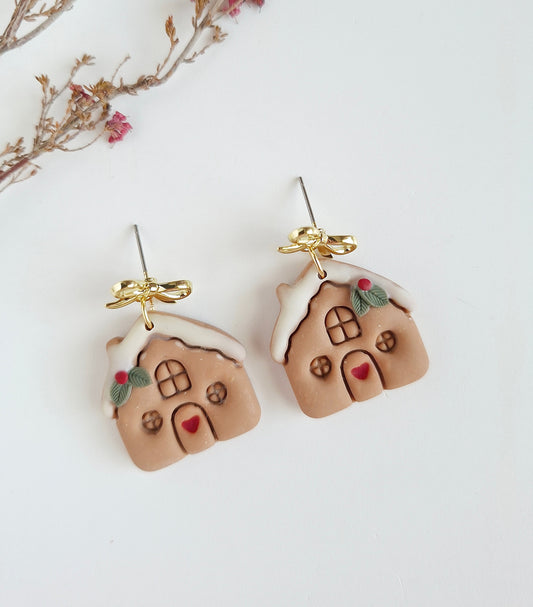 Christmas collection - Gingerbread House Earrings