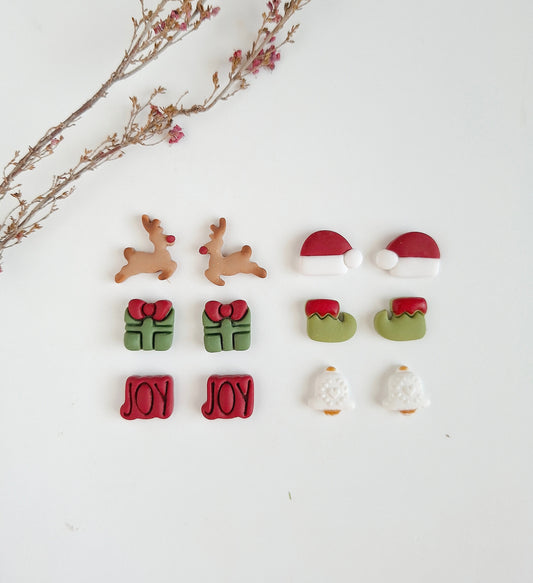 Christmas collection - YOU choose! - Festive Stud Bundle Selection (6 Designs)