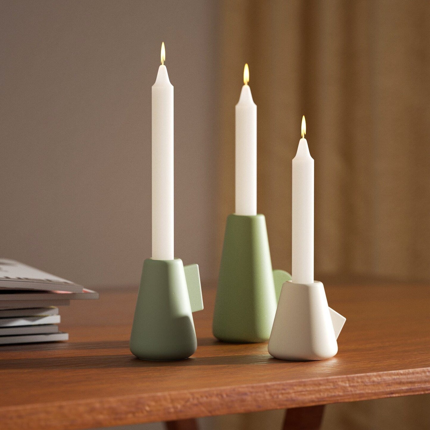 Small Geometric Taper Candle Holder